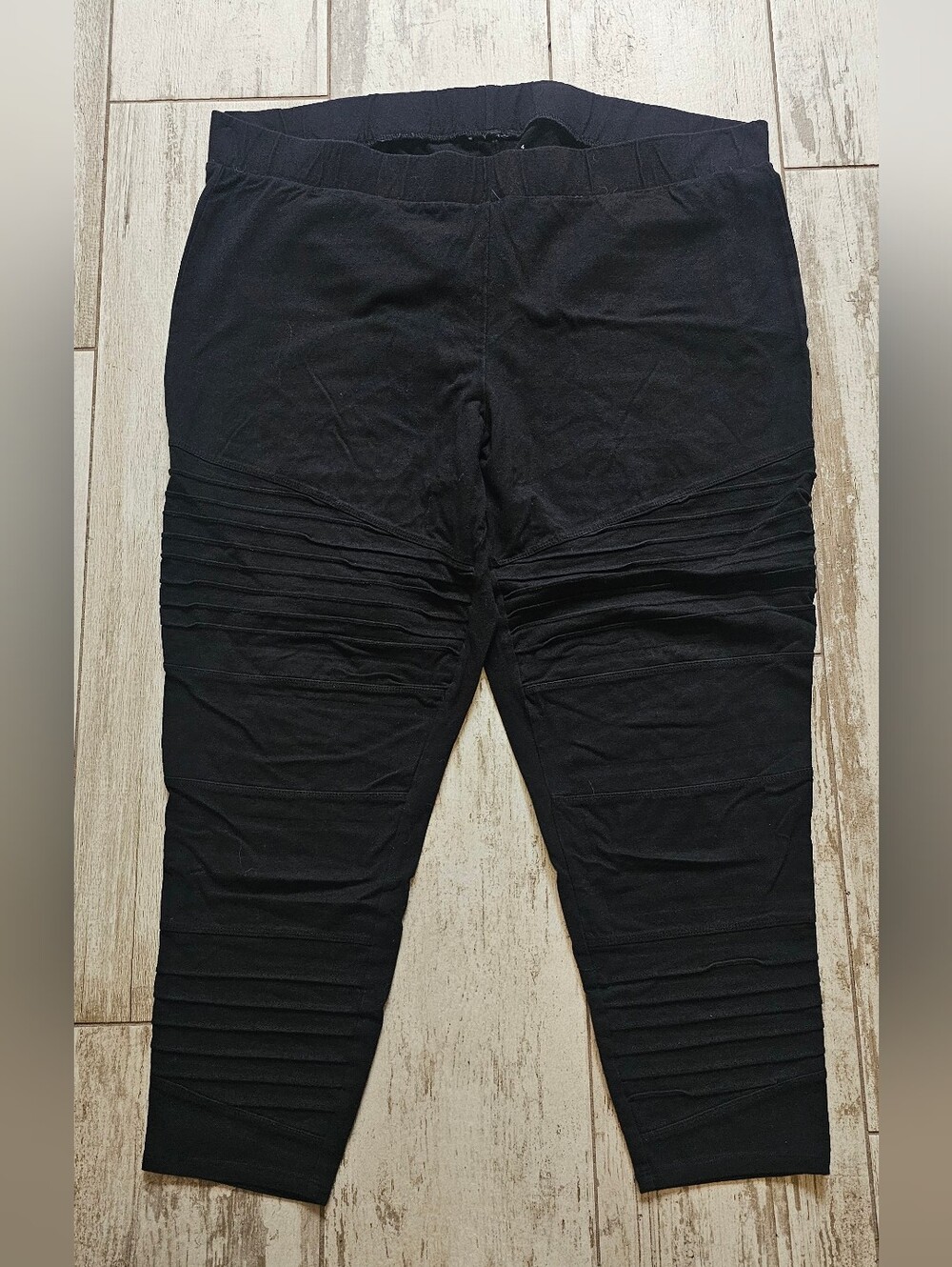 Torrid Black Ribbed Moto Leggings 4X